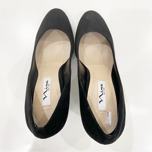 NINA Black Suede Pump Elegant Jewel Encrusted High Heel Size 10 - Picture 4 of 10